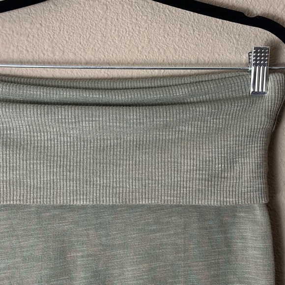 NWOT MONROW FOLD OVER KNIT MINI SKIRT GREEN SMALL - Picture 10 of 10
